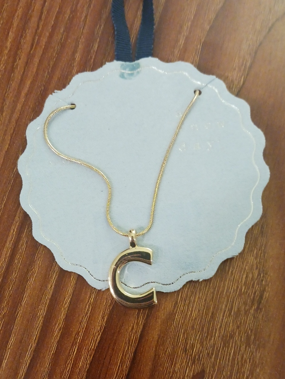 a new day Gold Letter C Pendant Necklace